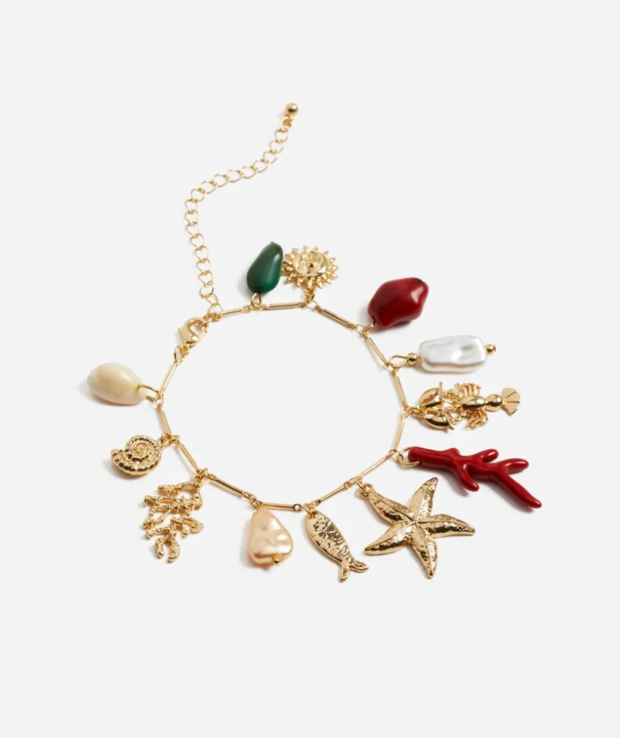 GOLD SEA CHARMS CHUNKY BRACELET PACK