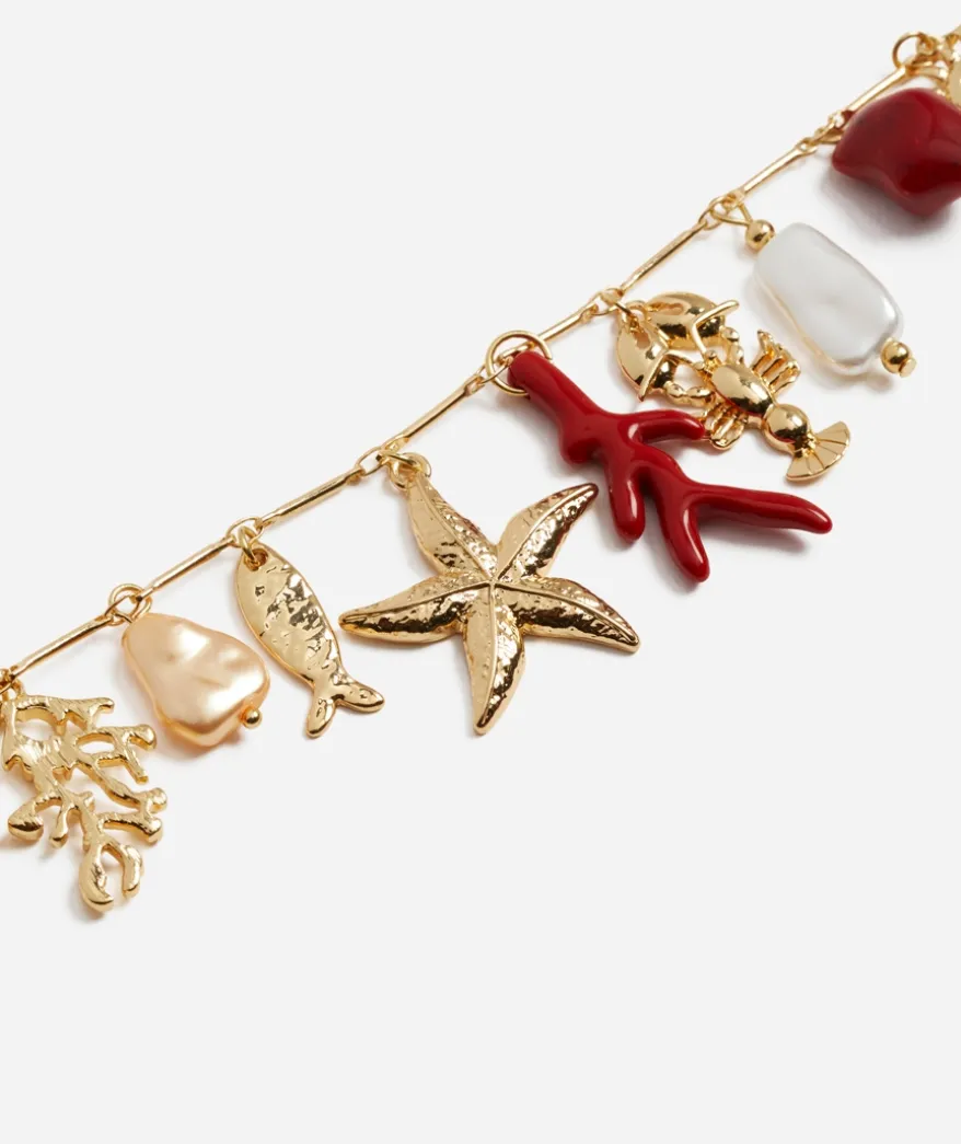 GOLD SEA CHARMS CHUNKY BRACELET PACK