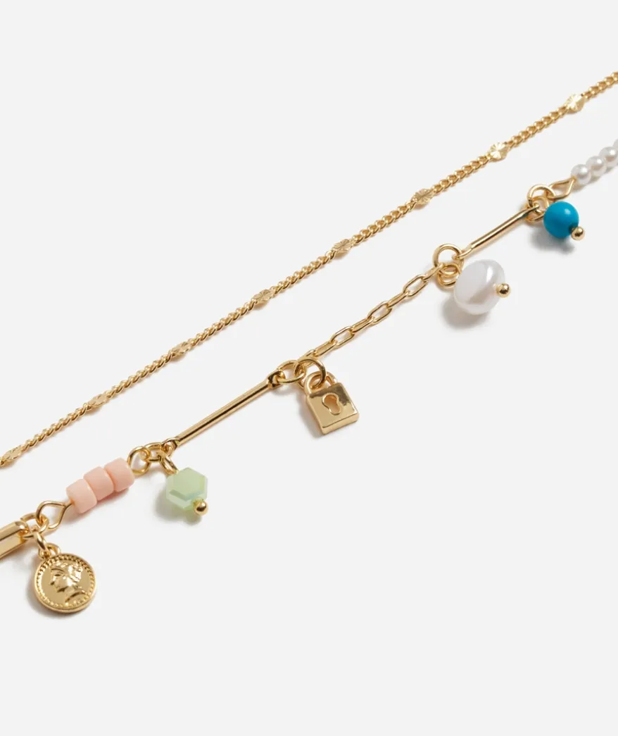 GOLD SMALL CHARM NECKLACE PACK