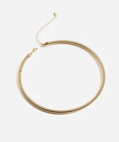 GOLD STATEMENT RIBBED CHOKER