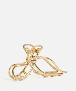 GOLD SWIRL BOW METAL HAIR CLAW