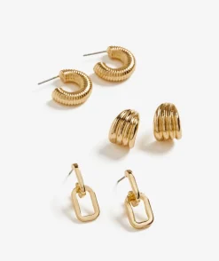 GOLD TEXTURED HOOP AND DROP PACK