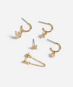 GOLD TWINKLE STUD AND HOOP PACK