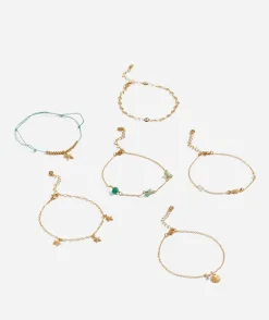 GREEN BEADED ANKLET PACK