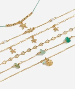 GREEN BEADED ANKLET PACK