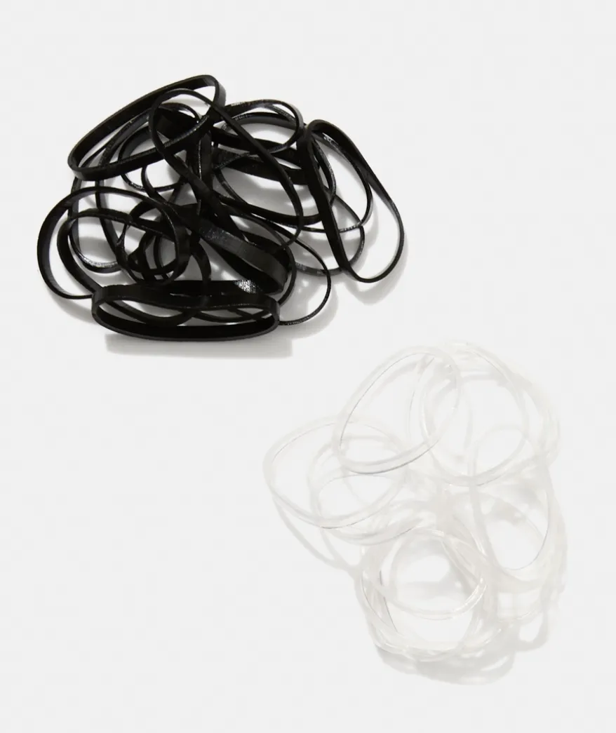 HAIR HALO - BLACK & CLEAR HAIR ELASTICS