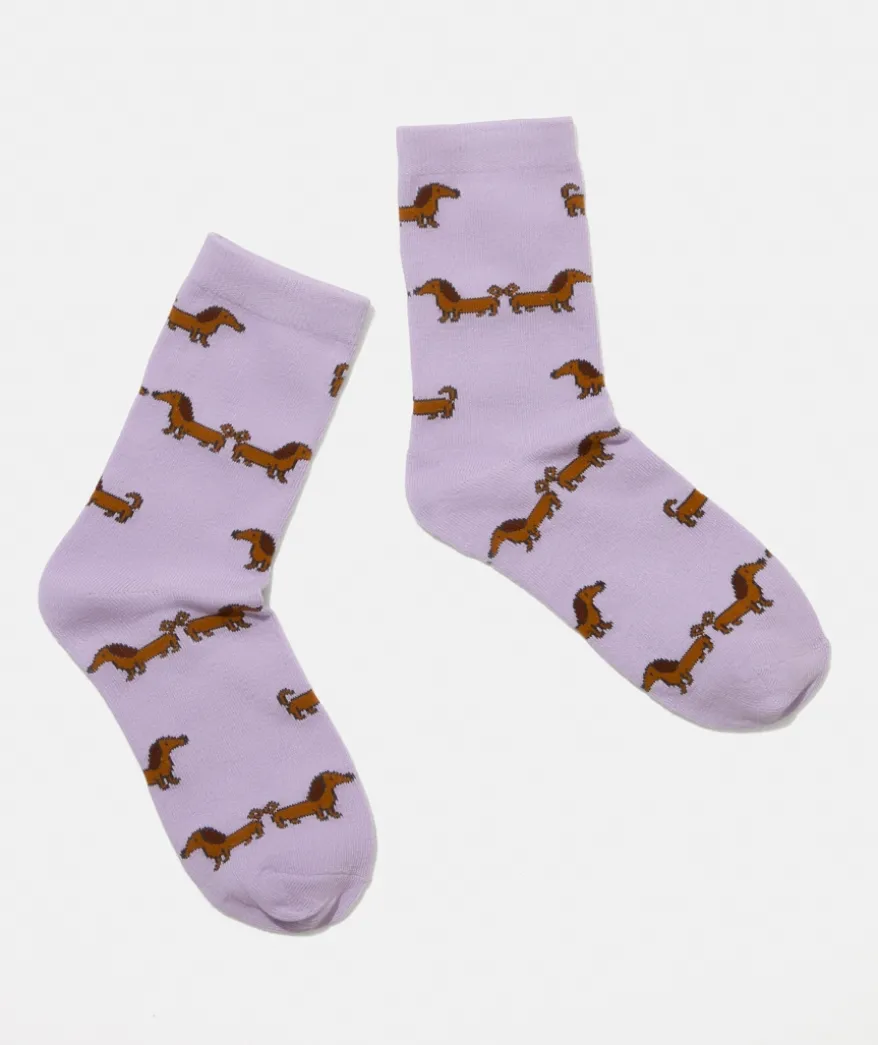 HAPPY TAILS SAUSAGE DOG CREW SOCK
