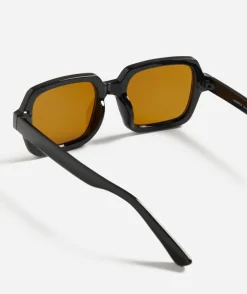 HARPER SQUARE SUNGLASSES - BLACK/YELLOW