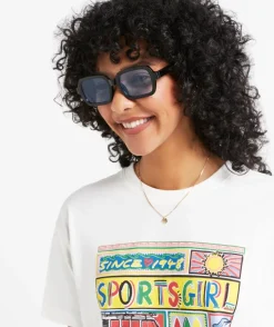HARPER SQUARE SUNGLASSES - BLACK/BLUE