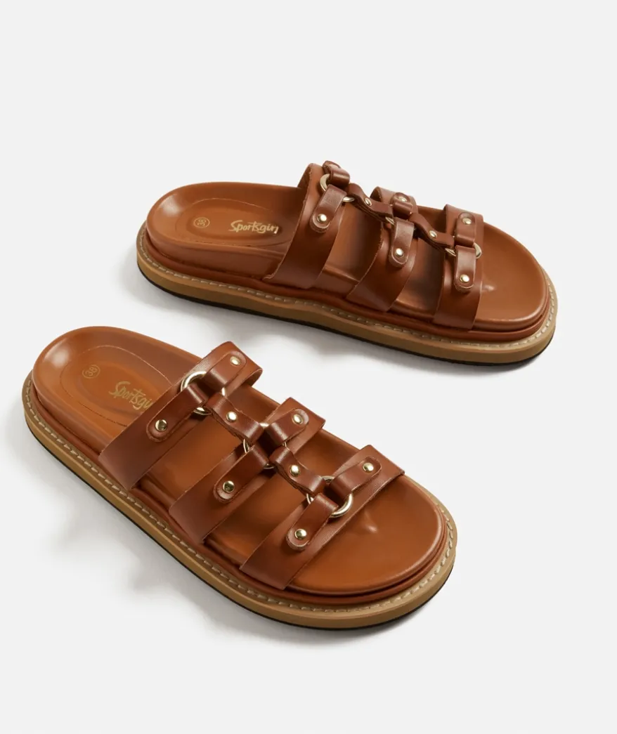 HARVEY BUCKLE SLIDE - TAN