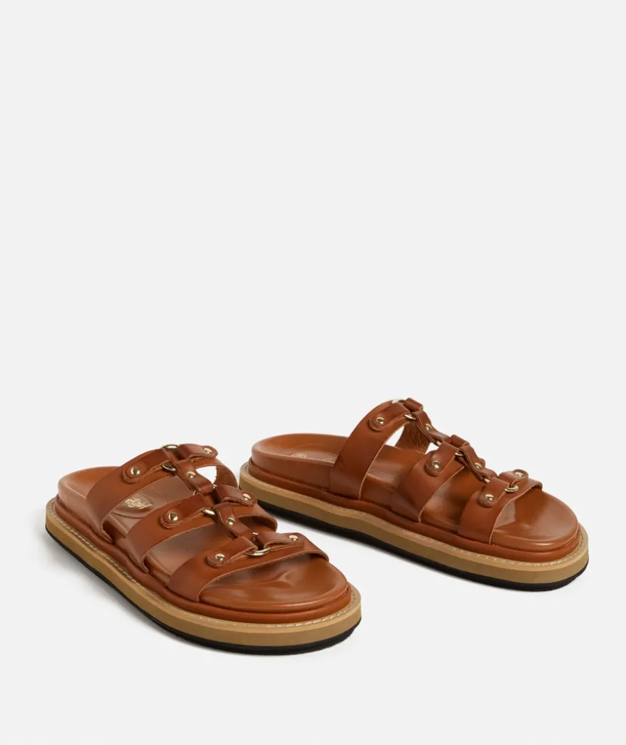 HARVEY BUCKLE SLIDE - TAN
