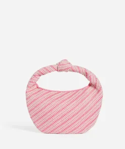 HAYLEE PINK STRAW SHOULDER BAG