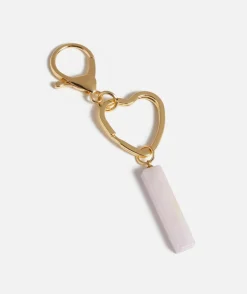 HEART CLASP ALPHABET ACRYLIC KEYRING
