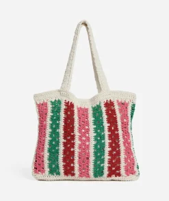 INDIE RAINBOW STRIPE CROCHET BAG