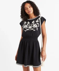 IRA EMBROIDERED MINI DRESS
