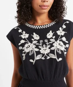 IRA EMBROIDERED MINI DRESS