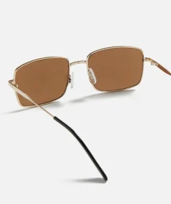 IZZIE SQUARE METAL SUNGLASSES - GOLD