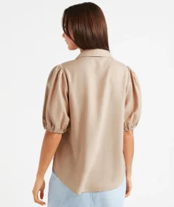 IZZY LINEN BLEND BLOUSE