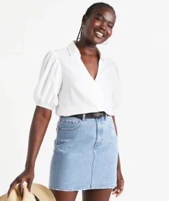 IZZY LINEN BLEND BLOUSE