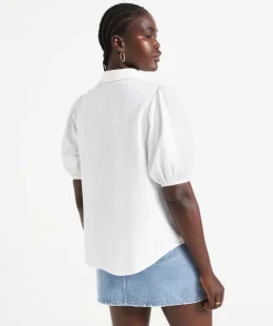 IZZY LINEN BLEND BLOUSE