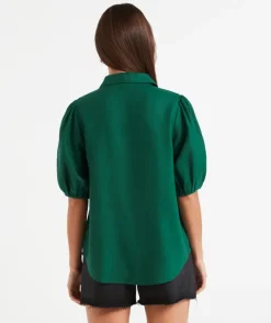 IZZY LINEN BLEND BLOUSE