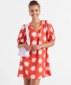 JACKIE PUFF SLEEVE MINI DRESS