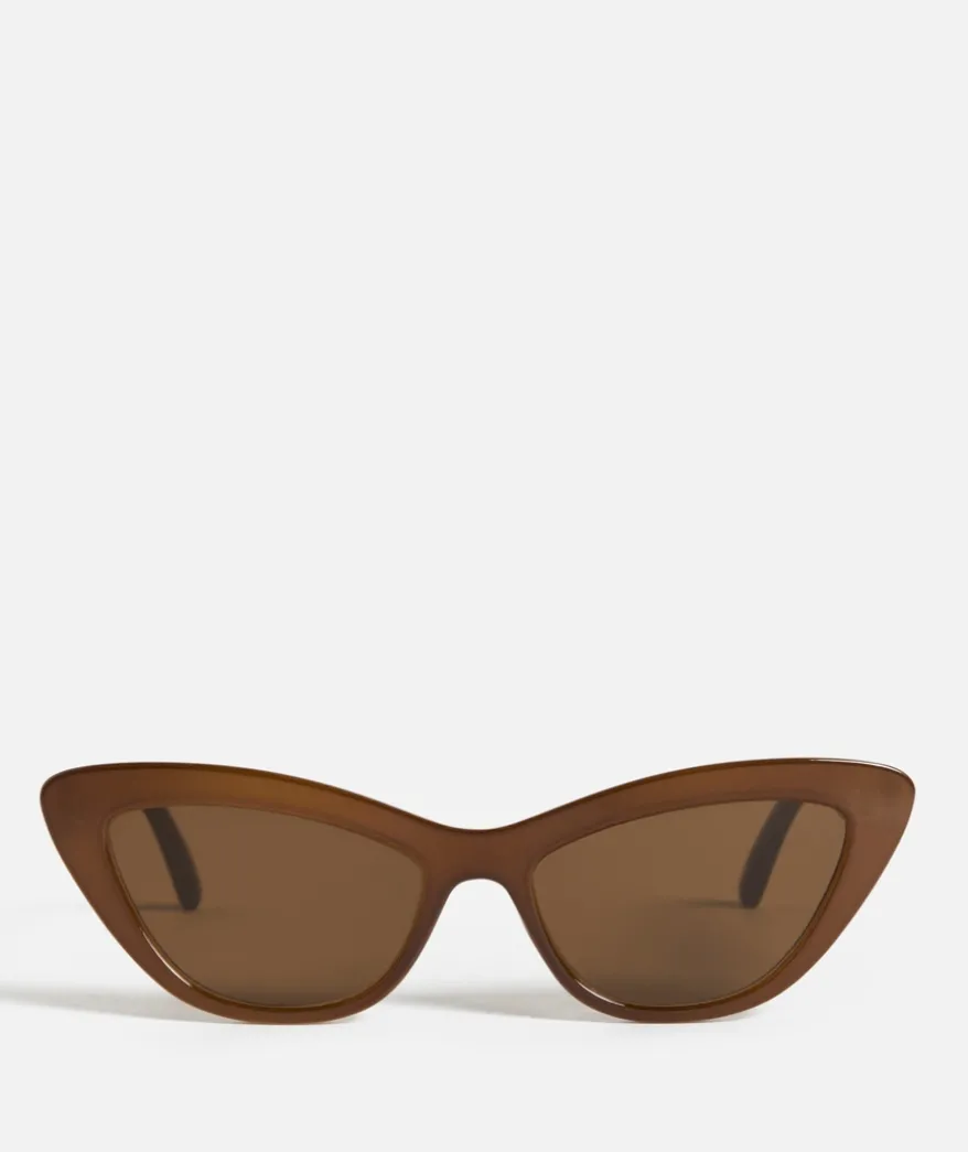 JAZ CAT EYE SUNGLASSES - BROWN