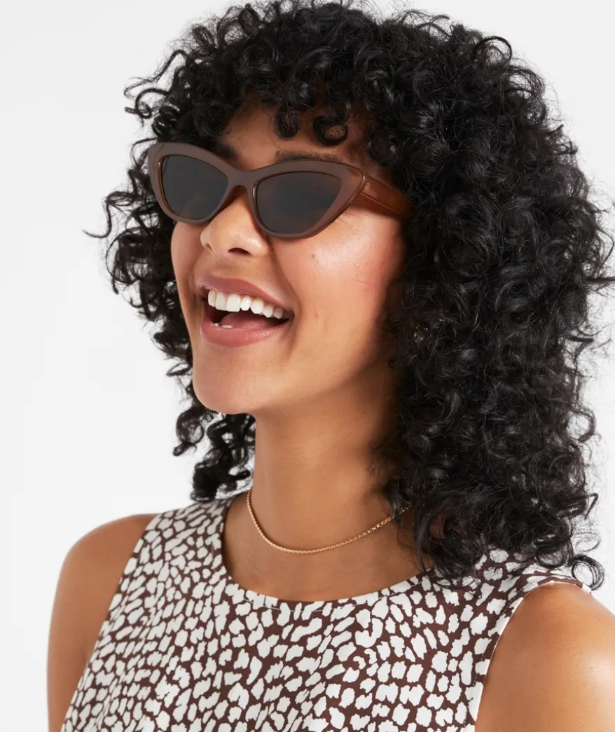 JAZ CAT EYE SUNGLASSES - BROWN