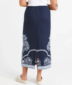 JEMIMAH COLUMN LINEN BLEND MAXI SKIRT