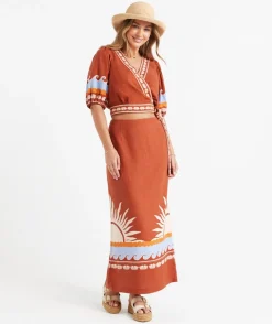 JEMIMAH PRINTED COLUMN MAXI SKIRT