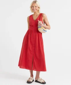 JENNIFER STRIPE MIDI DRESS