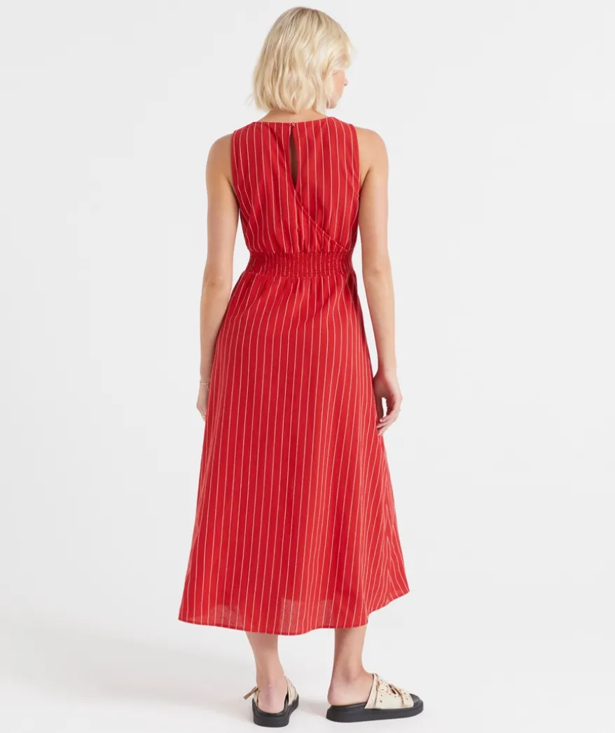 JENNIFER STRIPE MIDI DRESS