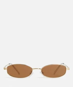 JETT OVAL METAL SUNGLASSES - GOLD