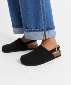 JORJA SLING BACK SLIDE - BLACK