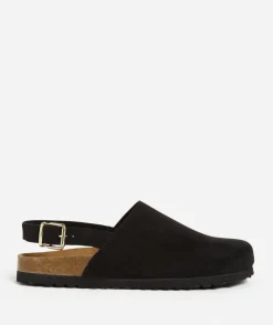 JORJA SLING BACK SLIDE - BLACK