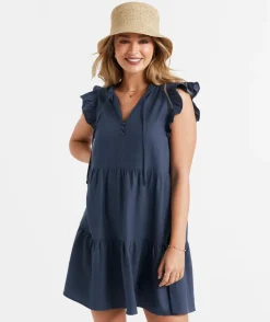KAYLEE FLUTTER SLEEVE MINI DRESS