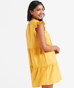 KAYLEE FLUTTER SLEEVE MINI DRESS