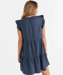 KAYLEE FLUTTER SLEEVE MINI DRESS