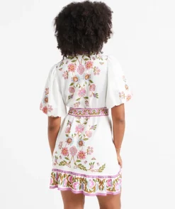 KEIGHLEY LINEN BLEND MINI DRESS