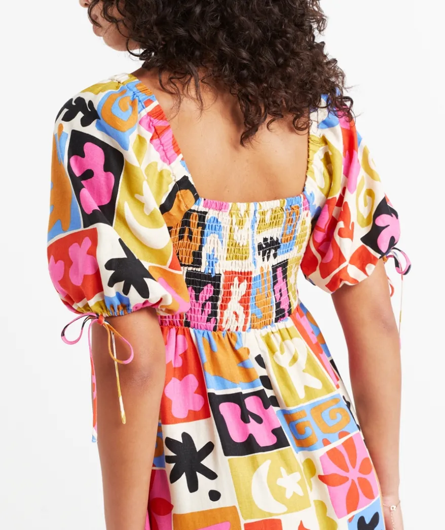 KELLY SQUARE NECK MIDI DRESS