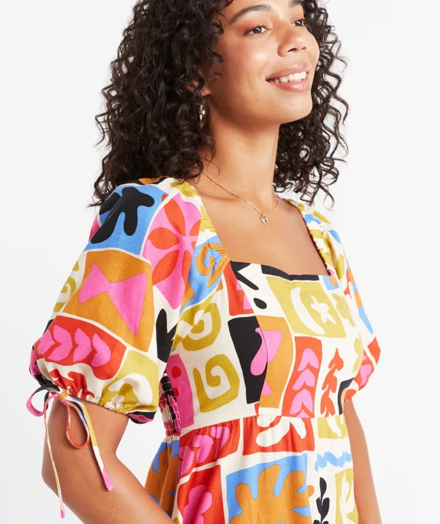 KELLY SQUARE NECK MIDI DRESS