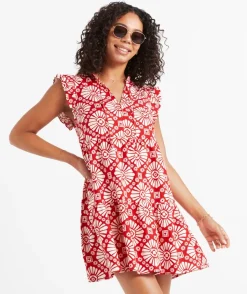 KELSEY FLUTTER SLEEVE MINI DRESS