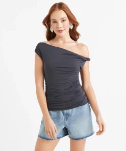 KENDALL TWIST SHOULDER TOP