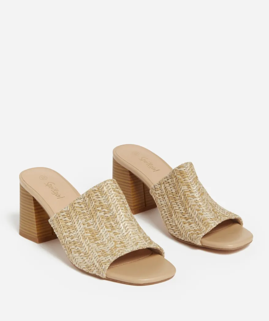 KENDRA NATURAL WOVEN MULE HEEL