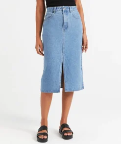 KENZIE SPLIT MIDI SKIRT