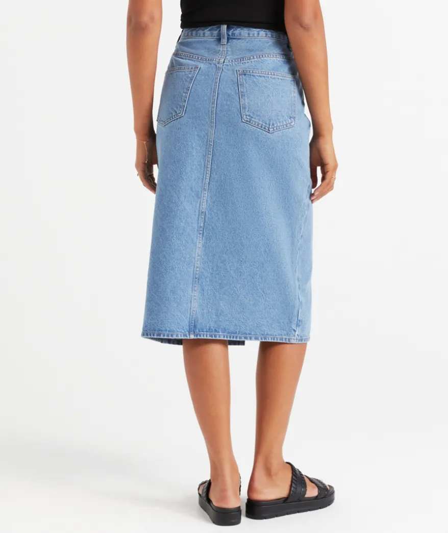 KENZIE SPLIT MIDI SKIRT