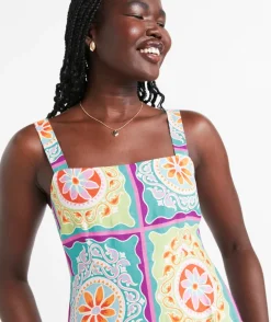 KIARA PRINTED MIDI DRESS