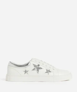 KYA METALLIC STAR WHITE SNEAKER
