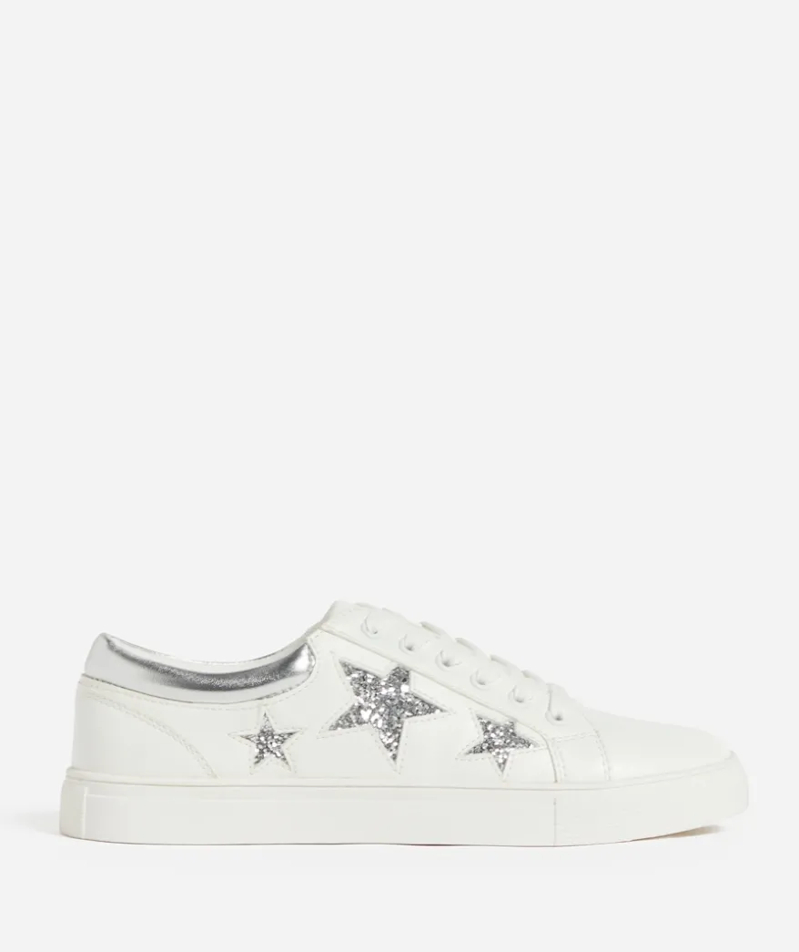 KYA METALLIC STAR WHITE SNEAKER