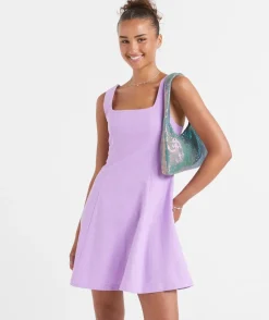 LARRISSA RAMIE SQURE NECK MINI DRESS